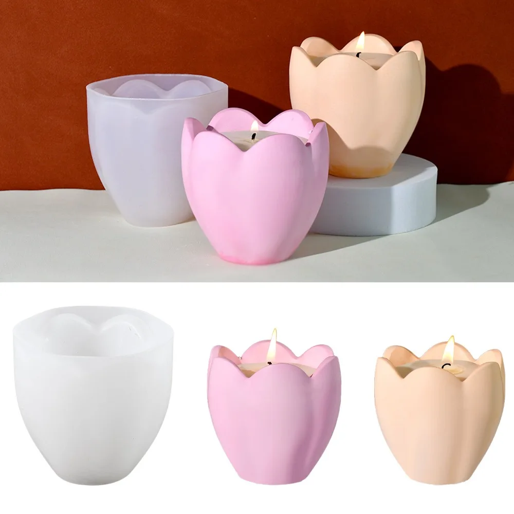 Kraft Box Candle - Portavelas de tulipán, moldes de silicona,