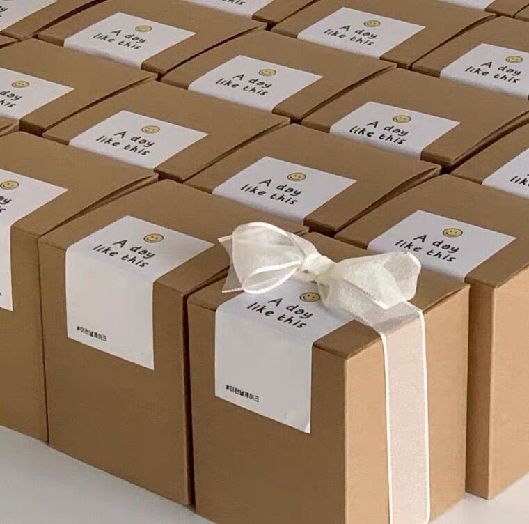 Kraft Box Candle - Caja de papel Kraft, vela, lápiz