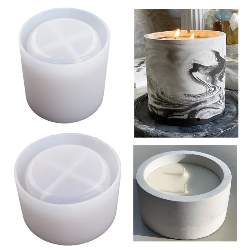 Kraft Box Candle - Moldes redondos de cemento y hormigón