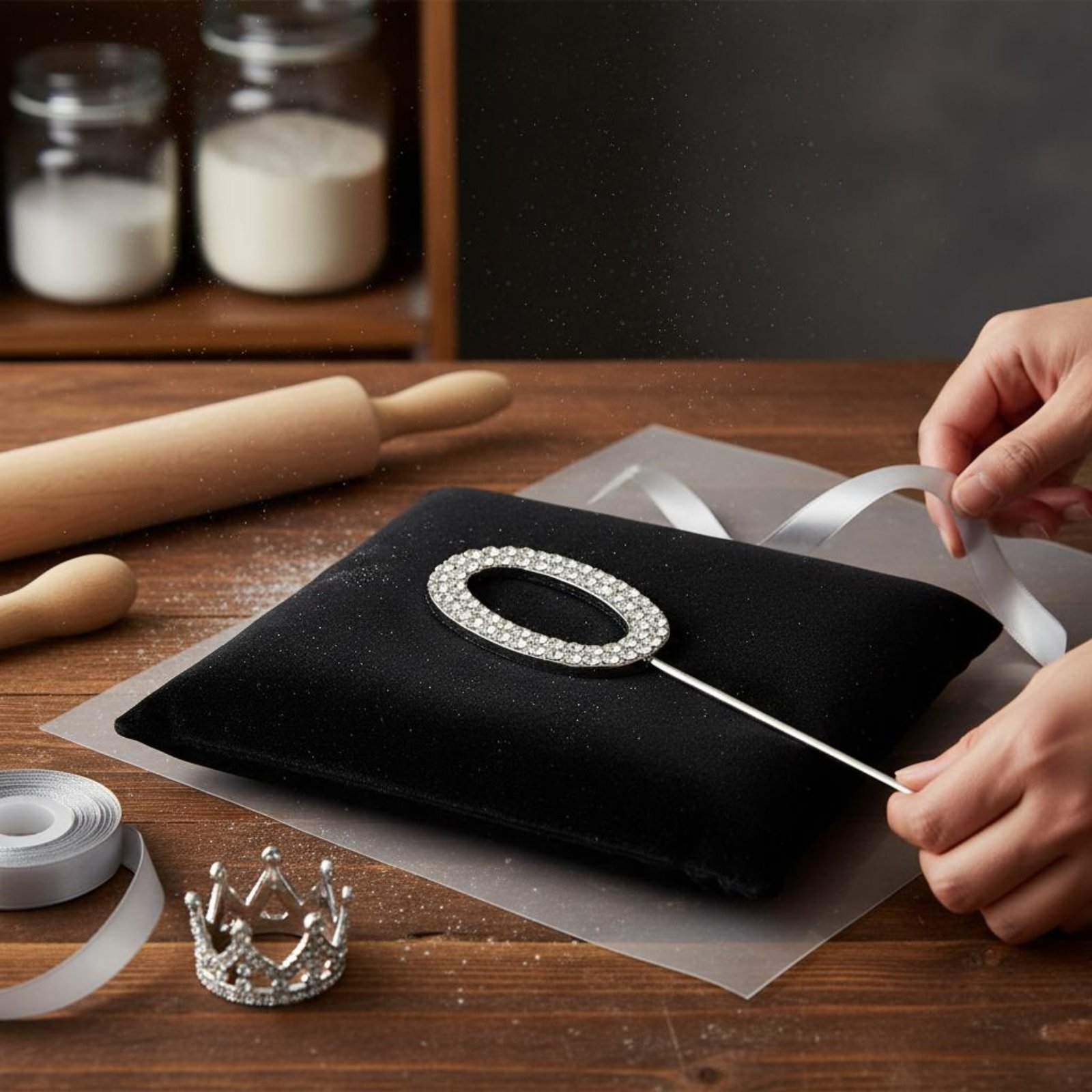Adorno de Pastel con Corona de - Paraffin Candle Wax reseña y precio