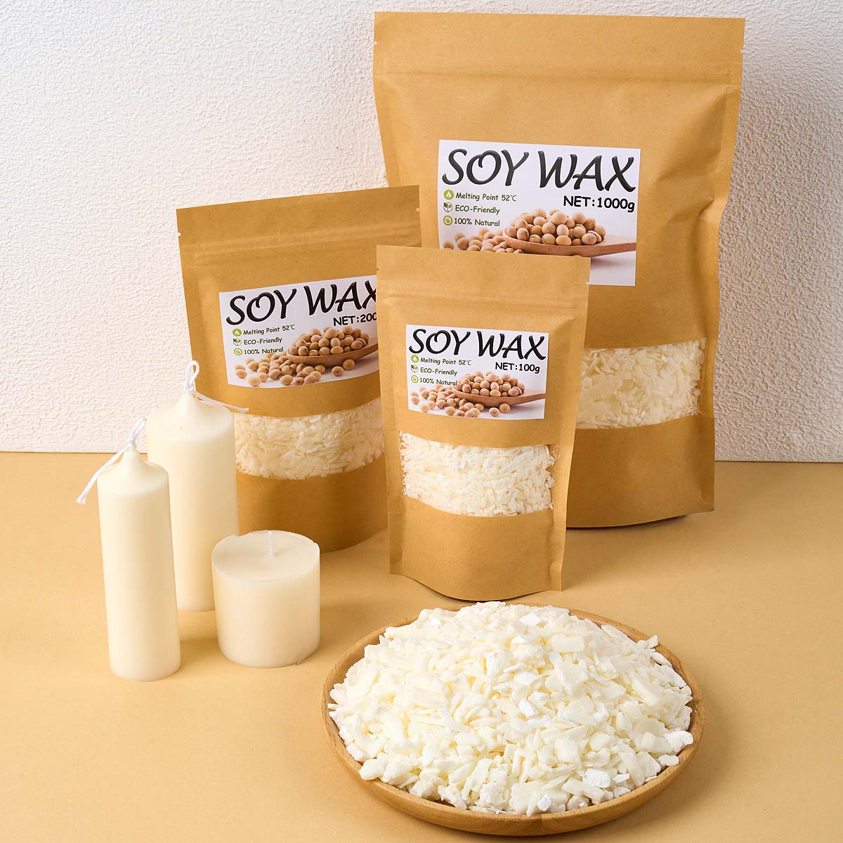 Cera de soja blanca pura de 1  - Candle Making Wax Melter reseña y precio