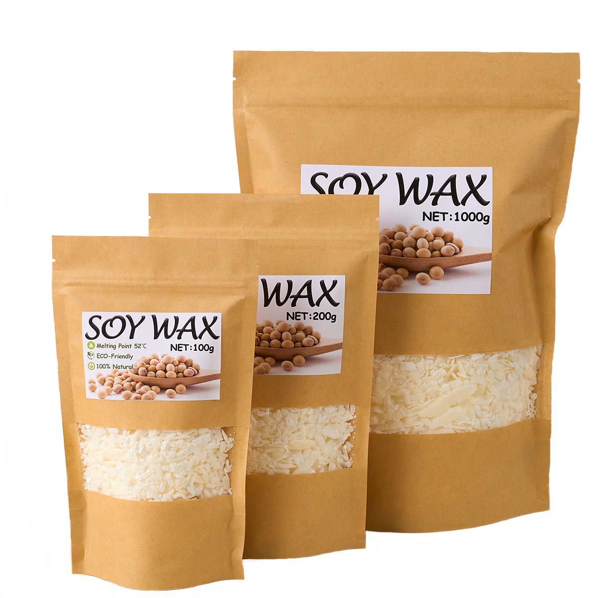 Cera de soja blanca pura de 1  - Candle Making Wax Melter reseña y precio