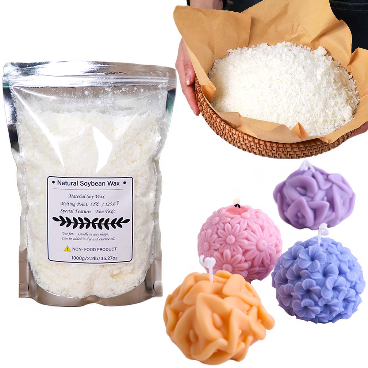 100/250/500/1000g escamas de c - Candle Making Raw Material reseña y precio
