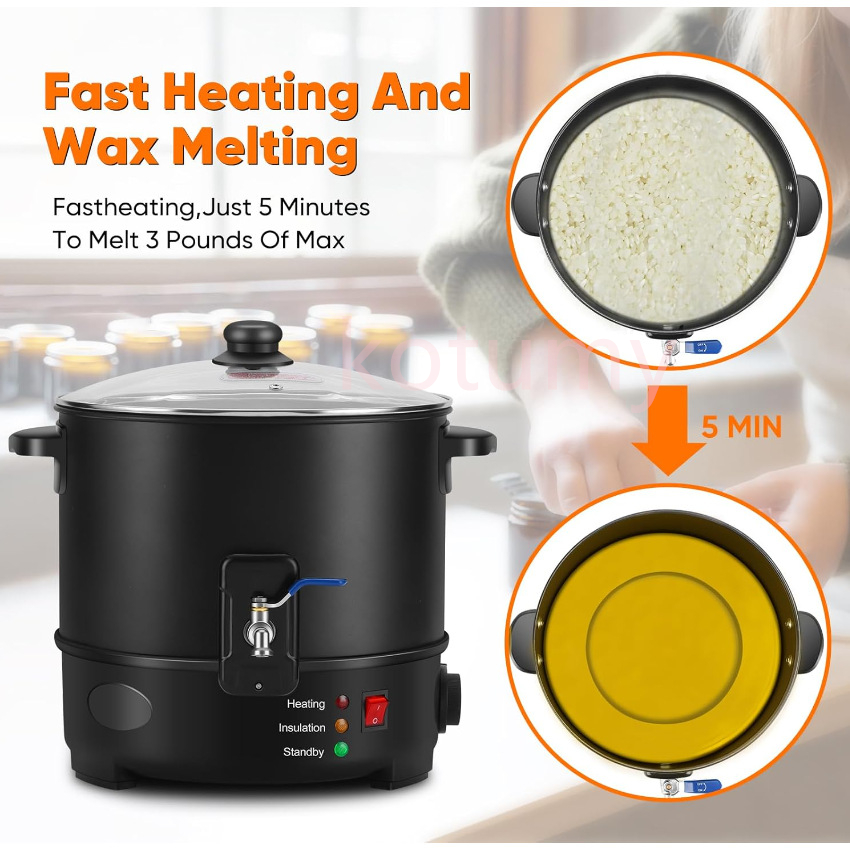 Vela de fusión eléctrica con e - Candle Making Wax Melter reseña y precio
